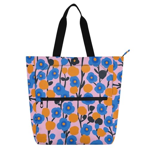 Bolsa de lecciones de piano y actividades escolares con flores para niños