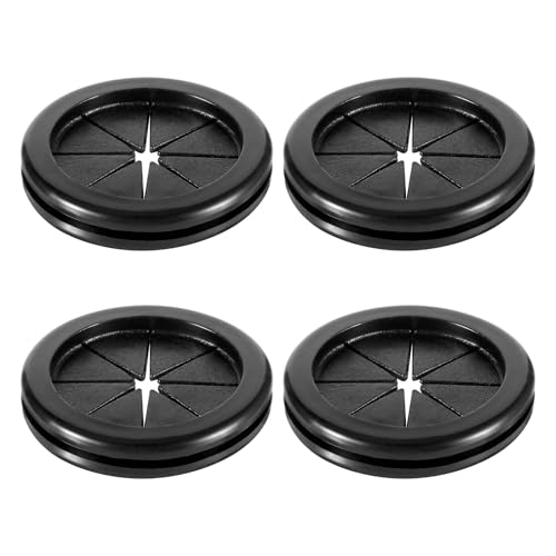 4Pcs Rubber Grommets for Wiring, 2 Inch Black Wire Grommet 1-11/16