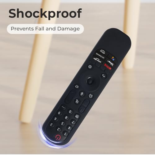 Image of TECHONTO Silicone LG Remote Control Cover- Protective Case with Non-Slip Grip, Shockproof & Dustproof Sleeve- Compatible with MR21GA(2021), MR22GA(2022), MR23GA(2023) [Remote NOT Included]- Black