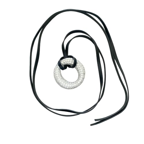 Bague ronde ovale creuse en acier pour femme au style minimaliste