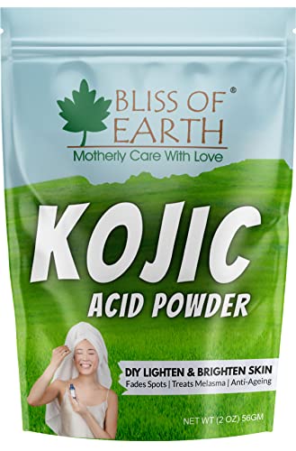 Bliss of Earth Korean Kojic Acid Dipalmitate Powder for skin Whitening, Soap Mking & DIY Products, 56GM