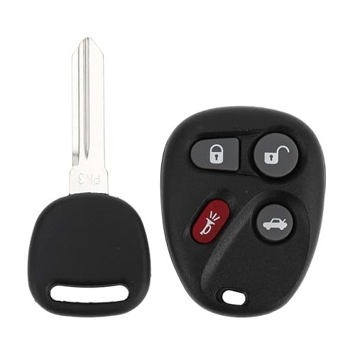 X AUTOHAUX 315MHz L2C0005T Keyless Entry Remote Ignition Transponder Key Fob for Cadillac CTS 2003-2007 48 Chip 4 Buttons
