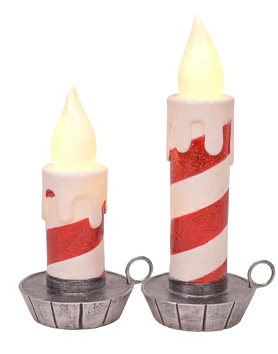 Velas LED sin llama de diseño exclusivo a rayas Mark Feldstein elegantes 3