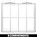 mDesign Kitchen Organiser - Practical Box with Lid for Kitchen and Pantry - Storage Box with 8 Compartments - Ideal for Tea, Coffee, Spices and Other Foods - Clear