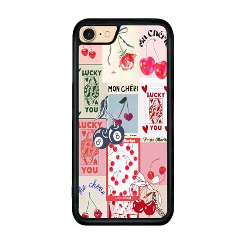 qizjio Vintage Phone Case Shockproof Protective Collage Phone Case for iPhone 7/8/SE