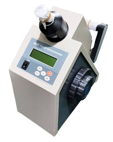 CNYST Lab ABBE Refractometer Digital Abbe Refractometer Used to Measure The Brix(BX) of The Sugar Solution and Correct The Affect of Temperature on The Brix Automatically Range 1.3000-1.7000nD