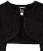 Amy Byer Girls' Long Sleeve Shrug Cardigan, Pitch Black, Medium