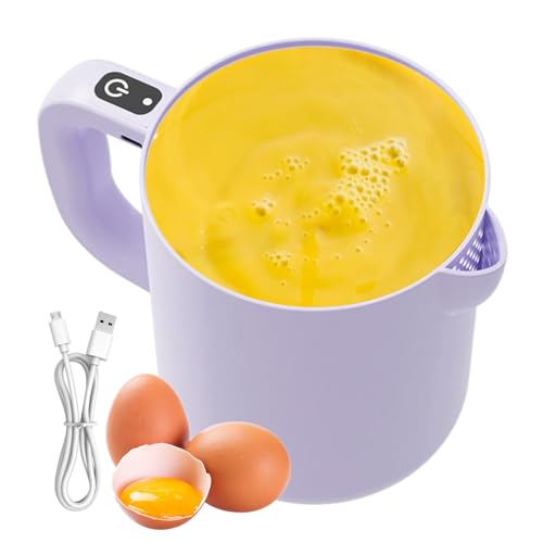 Ruwshuuk Batidor eléctrico – Bol para lavadora de arroz, mezclador eléctrico – Bol recargable para mezclar, filtro de utensilios de cocina para cocinar y limpiar