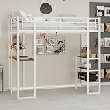 ÉCHIERS LATÉRAUX BIEN PENSÉS : Les échelles du lit mezzanine 1 place s’installent au choix à gauche ou à droite, offrant une grande flexibilité. Ce lit superposé peut ainsi être placé contre un mur ou en milieu de pièce, assurant un accès facile et une intégration optimale dans tout aménagement d’intérieur.