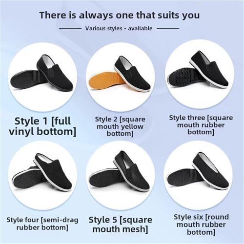 Beijing Men's Casual Comfortable Fabric Shoes Non-Slip Wear-Resistant Work Shoes Black Dirt-Resistant Rubber Outsole Men's Footw4