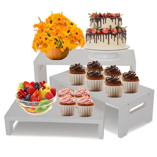 50% OFF Soporte de Madera 3 Niveles MRPAPA para Cupcakes y Exhibición
