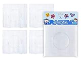 pyssla muster Quadratisch La Manuli 4 Bügelperlen Platten TRANSPARENT Quadratisch STECKPLATTEN zusammensteckbar mit Stiftplatten