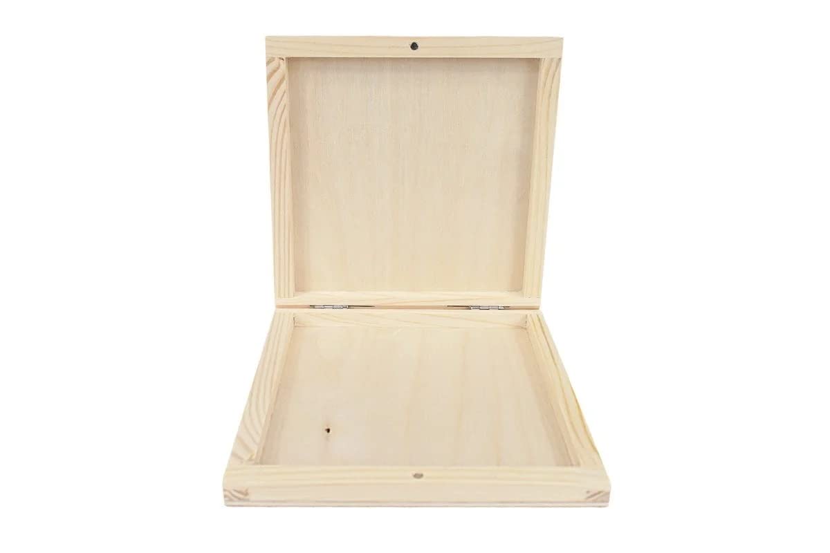 POLART Wooden box with magnet ideal as CD box or giftcard box 14 x 14 cm = 5.5 x 5.5 inches
