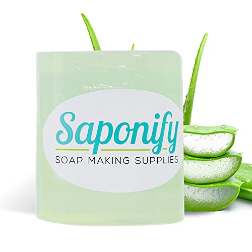 Saponify - 2Lb Aloe Melt and Pour Soap Base, Skin-Enhancing Pure Aloe Vera Soap Base, Easy to Use Glycerin Soap Base for Soap Making