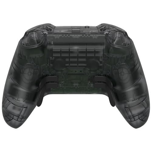 eXtremeRate Carcasa Completa con Botones para Xbox One Elite Series 2 Mando - Repuesto de Carcasa Frontal y Placa Trasera con Teclas para Xbox Elite Series 2 Core (Modelo 1797) - Negro Transparente - imagen 7