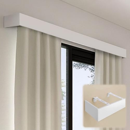 Mantovana per tenda in alluminio, senza binario, per finestra, 1,8 m, con elegante design a cassetta