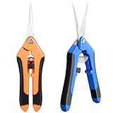 Votoko Forbici Potatura, 2 Pezzi da 165mm Forbici Potatura Professionali Ergonomiche con Molla, Cesoie da Giardinaggio per Fiori, Frutta e Rose, Ideali per Potatura e Cura del Giardino