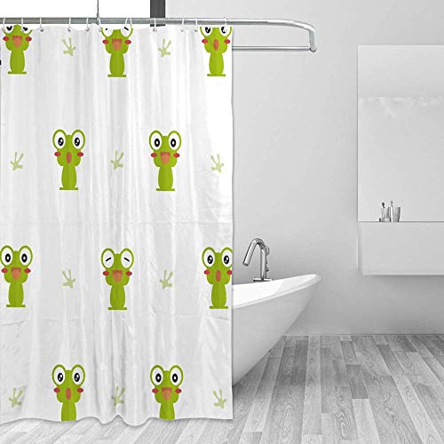 Rideau de douche grenouille vert en polyester de qualité supérieure - 5