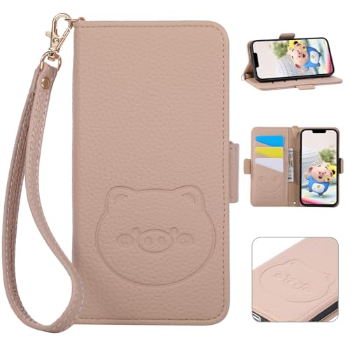 TEDTIKJT 適用 Xperia 10 VII ケース 手帳型 エクスペリア10 vii XQ-FE44 SO-52F SOG16 A502SO 手帳型 ケース 財布型 カバー かわいい漫画の豚の模様 PUレザー カード収納 耐衝撃 携帯カバー エクス