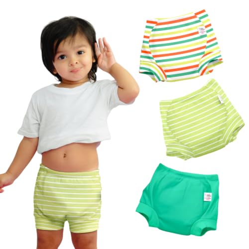 Image of superbottoms Unisex Padded Underwear|for Potty Training & Mess-Free Diaper-Free time|Prevents Pee Puddles|3 Layers of Premium Cotton Padding (No Sponge)|Pull-up Style Potty Trainers (Pack of 3)
