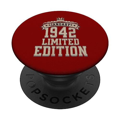 ENERO DE 1942 EDICIÓN LIMITADA COMO CUMPLEAÑOS ESTILO VINTAGE PopSockets PopGrip Intercambiable