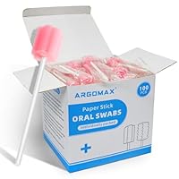 Mundschwämme Steriler Dental Tupfer, 100 PCS Mundpflege Schwamm Tupfer, Reinigung Mund Tupfer, Mundhygieneschwamm, Mundpflegetupfer Wattestäbchen, Mundpflegestäbchen Schaumstoff für Mundhygiene, Rosa