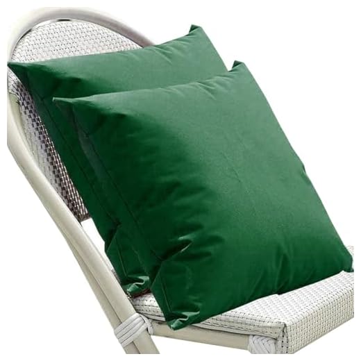Fodere per Cuscini 80x80 Esterno Giardino Copricuscini Impermeabili Divano Set Da 2 Federa Cuscino 60x80 70x70 Grande Copri Cuscino Decorazione Sofa pillow Covers(Verde scuro,60x80 cm Set of 2)