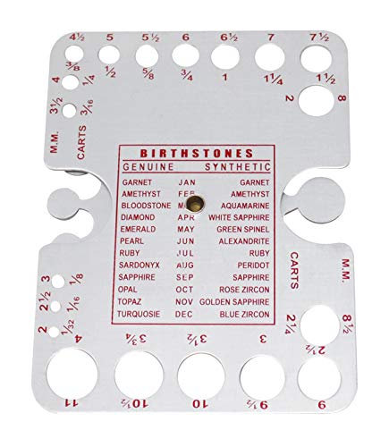 K&B Stone and Diamond Gauge Jewelry Making Gemstone Setting Pocket-Sized Measuring Gauge