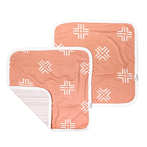 Image of Copper Pearl 3-Layer Knit Security Blanket Set Sized 16 inch x 16 inch 2-Pack Mesa