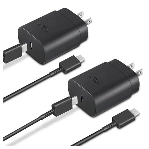 Type C Charger, 2-Pack 25W Type C Fast Charging Block with 6ft USB C Charger Cable Compatible with Galaxy S25 S24 S23 S22 S21+/Phone 16/16 Pro Max/15/15 Pro Max/15 Plus-Black