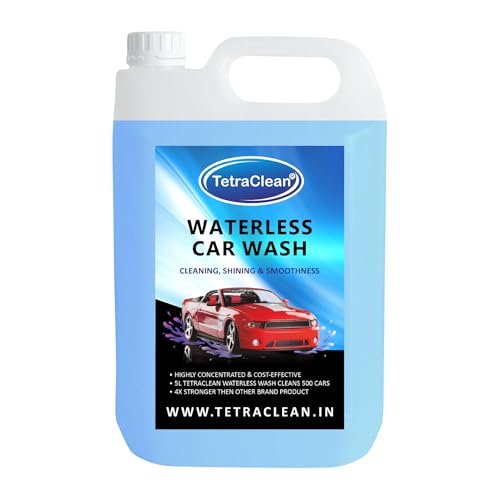 Tetraclean Waterless Dry Car Wash Concentrate Car Washing Liquid For Cleaning, Shining and Smoothness of Vehicles | For Home & Commercial Use, (5000ml)
