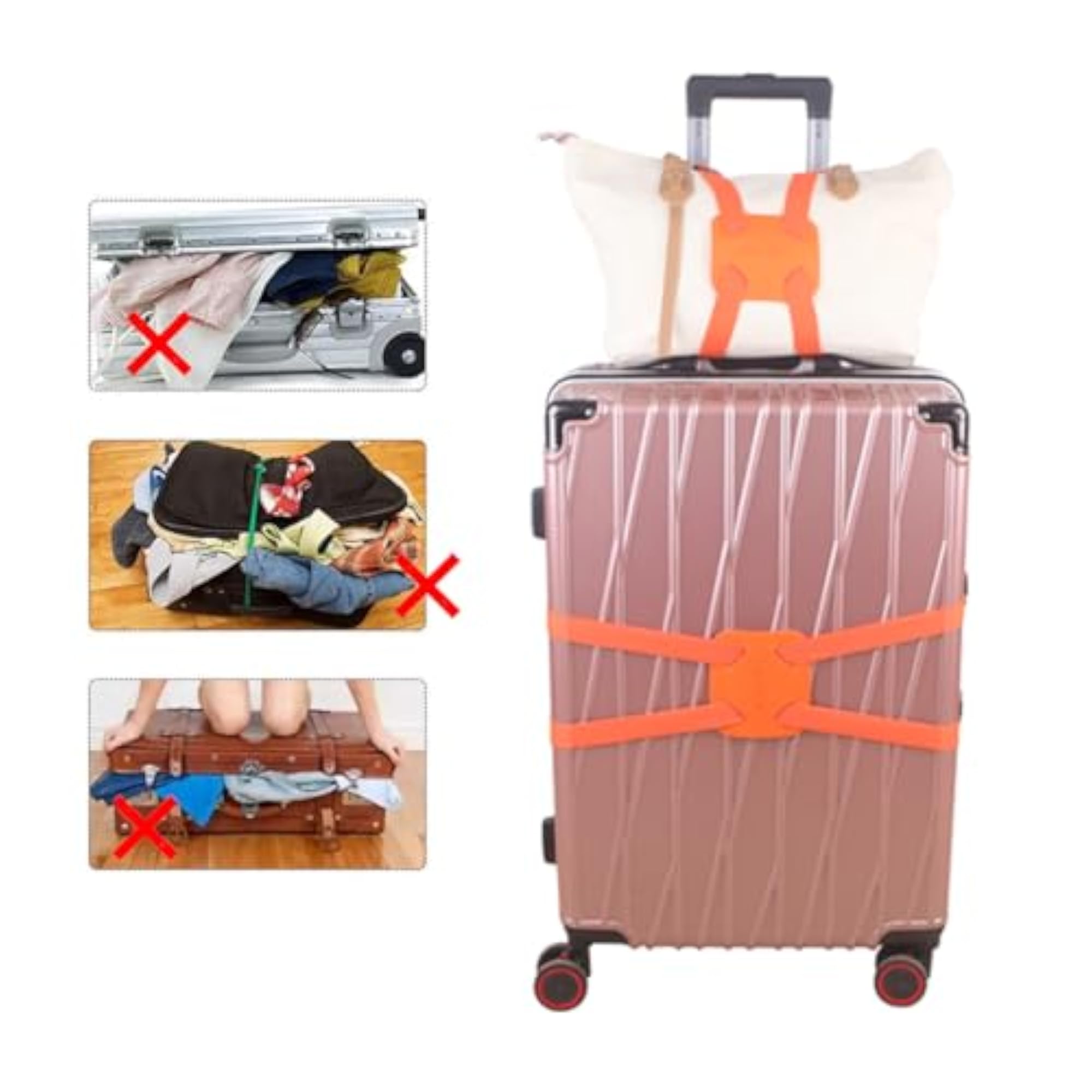 Adjustable Luggage Straps, Elastic Travel Belt