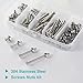 GuoYomm M4 x 10mm 20mm 30mm 40mm, Flat Head Hex Socket Cap Screws Bolts, Countersunk Bolts and Nuts, Stainless Steel 304, Bright Finish, Metric Allen Drive, Fully Thread, Assortment Kit 120PCS