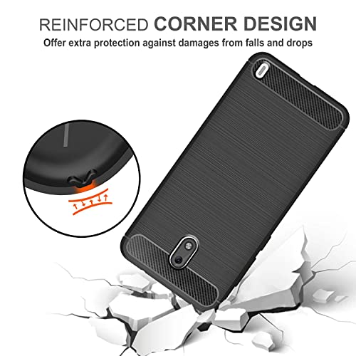 Image of Amazon Brand - Solimo Soft & Flexible Hybrid Back Phone Case for Nokia 2 (Black)