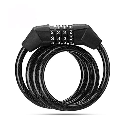 Serrure de vélo antivol portable noire pour trottinette électrique Mijia et vélo