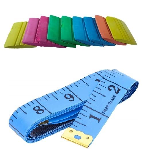 HOMELY CREATIONS Tailor Marker chalks-10 Pieces and Tailoring Tape 60 inches(150 cm)||Tailor Marker|Tailor Chalk|Tailor Chalk Marker|Tailor Tapes|Tailor Measuring...Dust Free