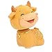 KESYOO Resina Animal Figurine Bobblehead Vaca Buey Adornos Estatua Escultura Moviendo La Cabeza Animal Burbuja Juguete Becerro Toro Adorno de Mesa Cake Topper Mascota para Tablero 2021