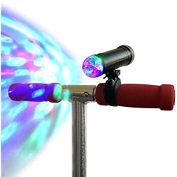 Board Blazers Burning Man Bike Lights - Tri-Color LED Disco Scooter Light | Battery Powered, Wraps Around Handlebars and Wheels, Weatherproof, Multicolor, Fits Bike, Scooters, Festival Accessory