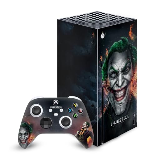 Skin Xbox Series X Injustice Joker Art Head Case Designs autocollant complet console manette