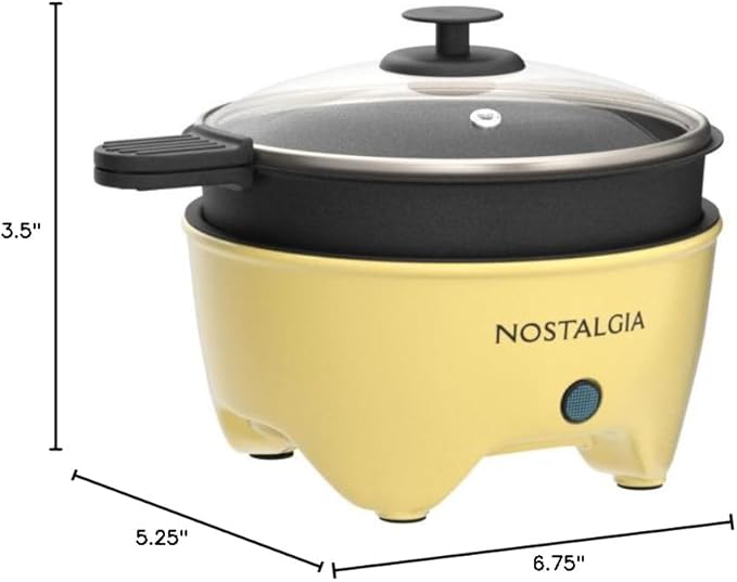 Sartén Eléctrica Personal Nostalgia MyMini, Ideal para Dietas Keto, Amarilla miniatura 2