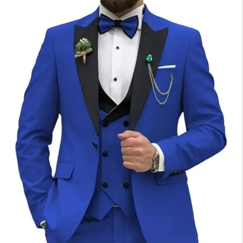 Men Suits Slim Fit Piece Double Breasted Suit Wedding Prom Party Business Suit2