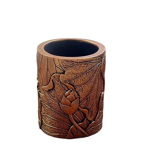 Grand porte-stylo vintage pour décoration bureau rétro et rangement de papeterie artisanale