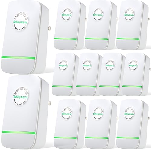 Kigley 8 Pcs Energy Saving Device, Electricity Power Saving Box, Household Stable Voltage Device and High Efficiency US Plug 90-250V 30KW for Home Factory Office