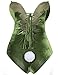 AiMiNa Anime Womens Bunny Girl Costume One Piece Bodysuit Halloween Cosplay Catsuit Bunny Headband Stockings Set(Army Green XL)