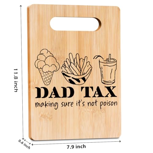 Tabla de cortar rectangular de bambú con mango miniatura 2