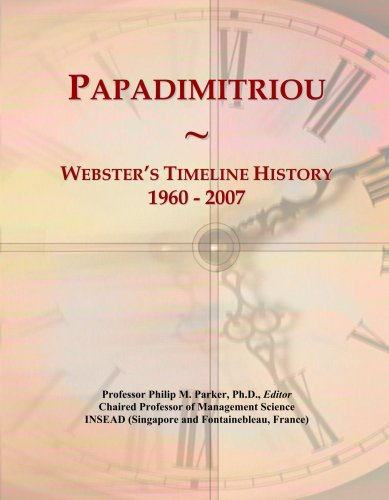 Papadimitriou: Webster's Timeline History, 1960 - 2007