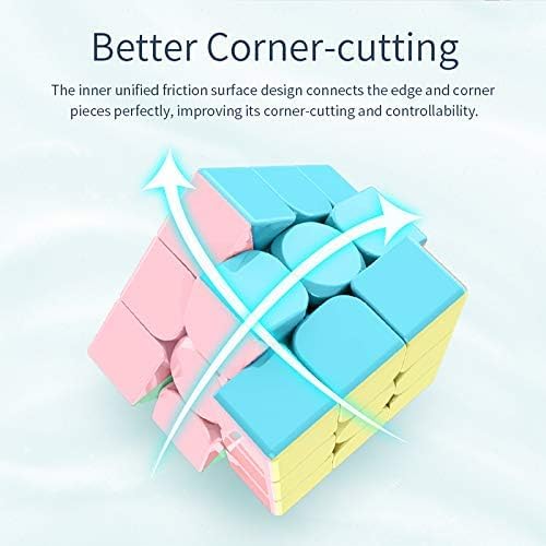 Image of MoYu Rubik Cube Puzzle Toy Game 3D Speed Cube, Stickerless Kids Puzzle Cube, Smooth Turning ABS Brain Teaser Toy for Kids and Adults (Marcaron 4X4)