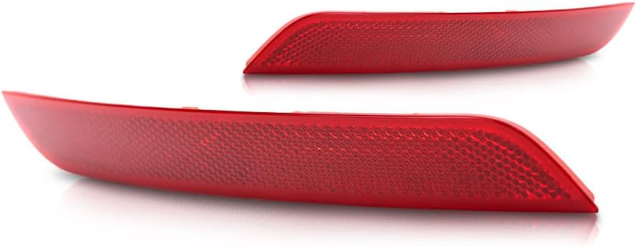 For 2012-2015 BMW 328i Pair Driver and Passenger Side Rear Bumper Reflector BM1184100 BM1185100 - Replaces 63 14 7 301 187 63 14 7 301 188 ;F30; for Sedan