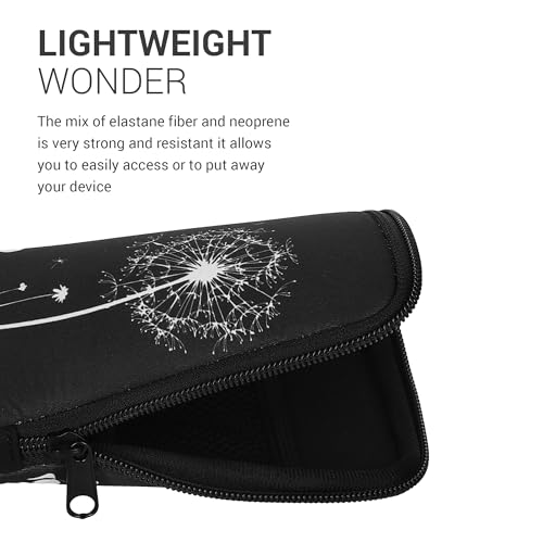Image of kwmobile Carrying Case Compatible with Nintendo 3DS XL - Console Pouch with Zipper and Design - Dandelion Love White /Black