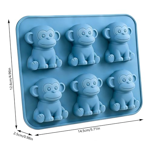Molde de silicona para cubitos de hielo diseño mono miniatura 7
